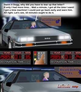 Martin McSky travels earlier back to the future, to save his friend from getting shot: Whole 11 Minutes.